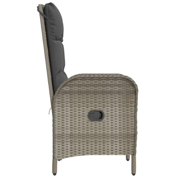 udendørs stole 2 stk. polyrattan grå