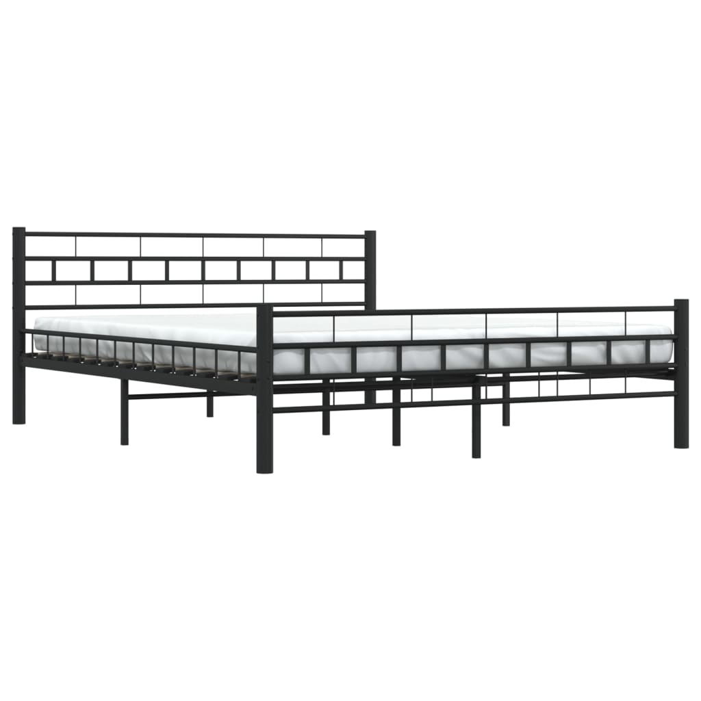 sengestel 160 x 200 cm stål sort