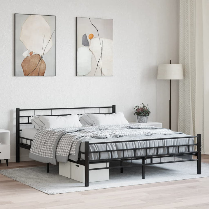 sengestel 160 x 200 cm stål sort