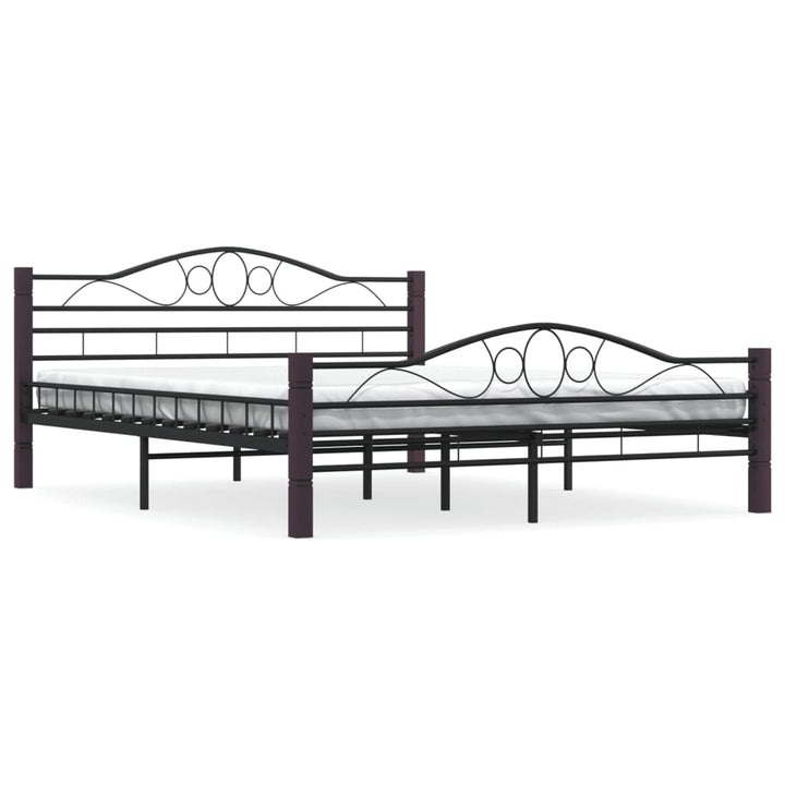 sengestel sort metal 160 x 200 cm