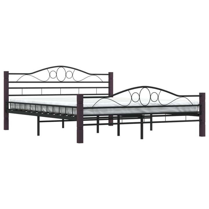 sengestel sort metal 160 x 200 cm