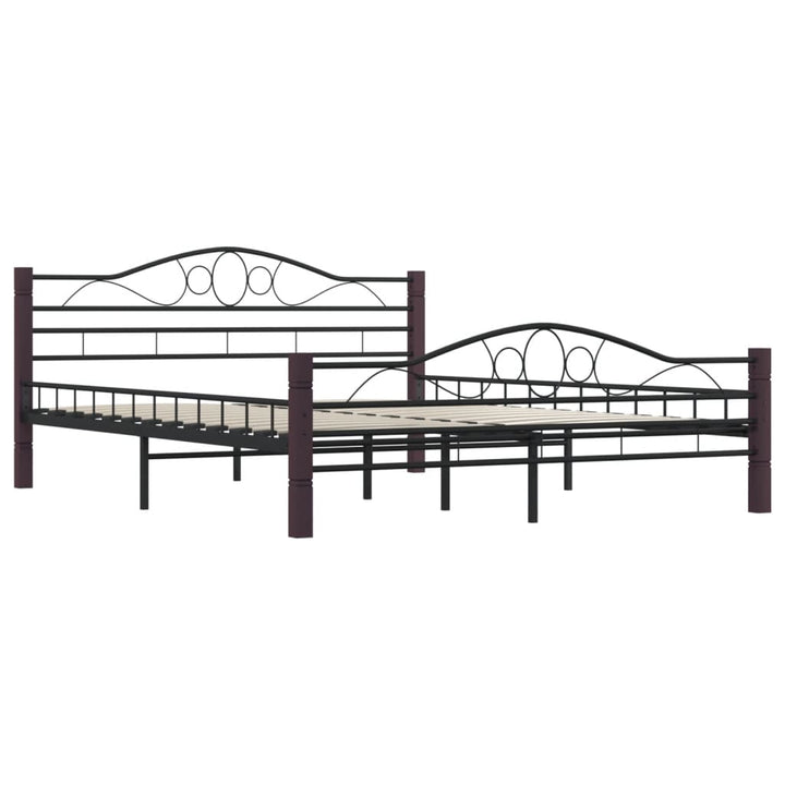 sengestel sort metal 160 x 200 cm