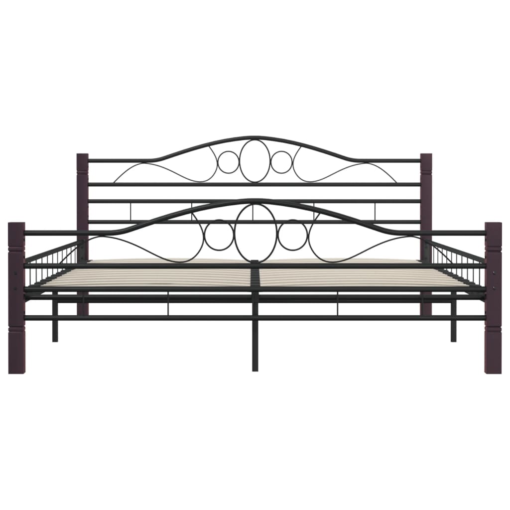sengestel sort metal 160 x 200 cm