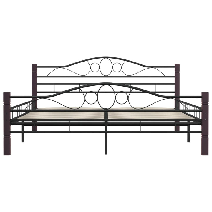 sengestel sort metal 160 x 200 cm