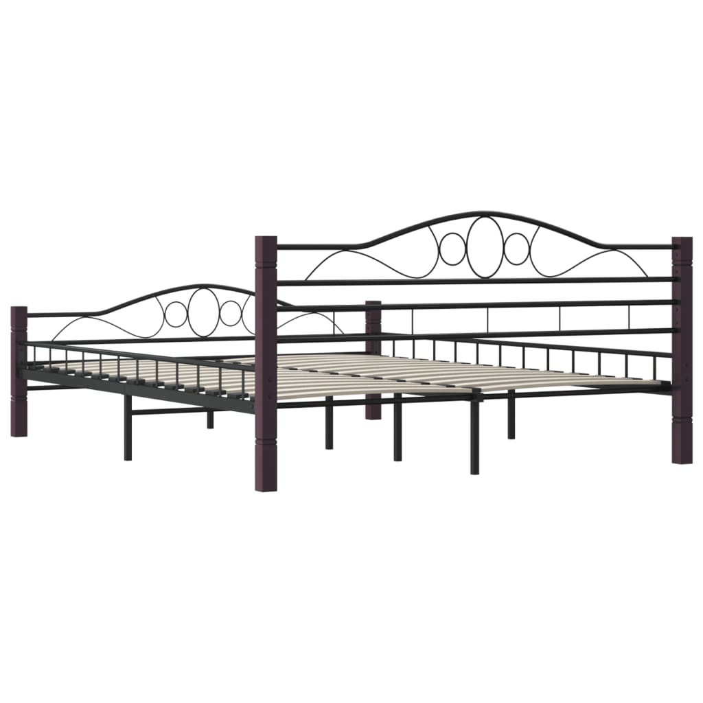 sengestel sort metal 160 x 200 cm