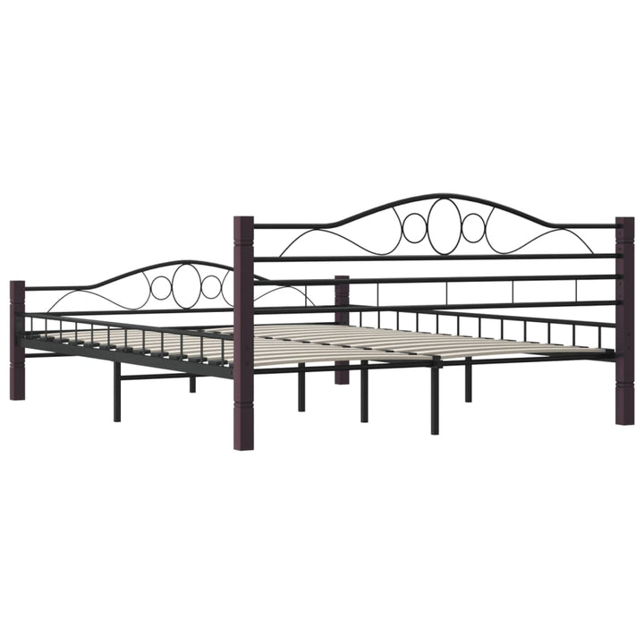 sengestel sort metal 160 x 200 cm