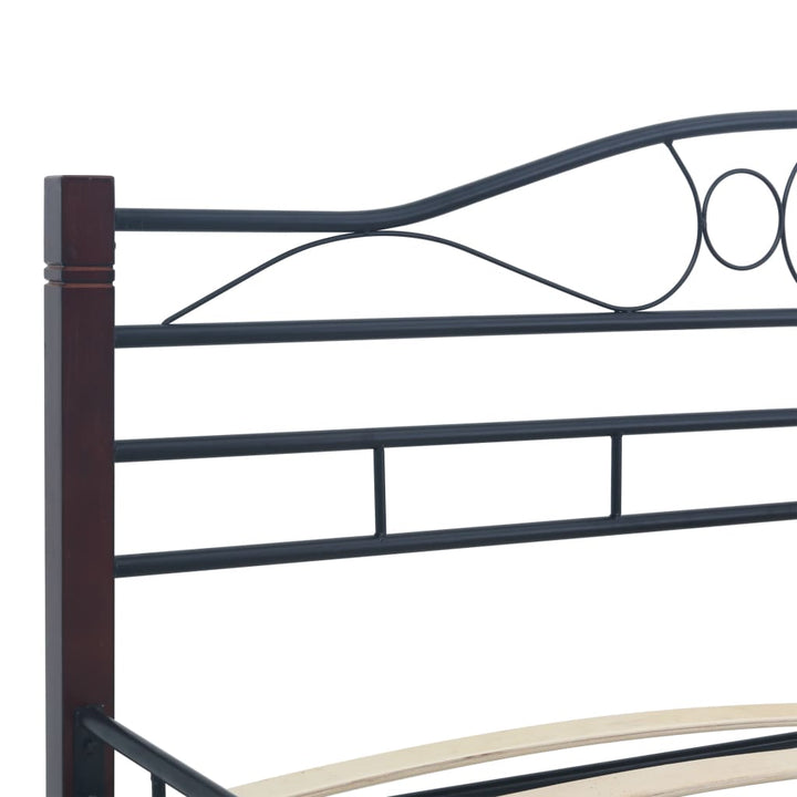 sengestel sort metal 160 x 200 cm