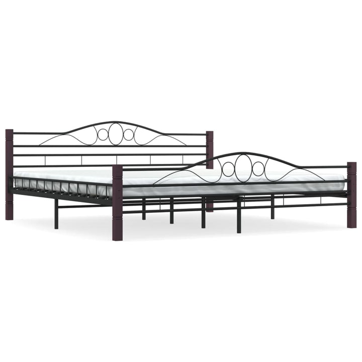 sengestel sort metal 180 x 200 cm