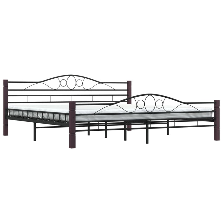 sengestel sort metal 180 x 200 cm