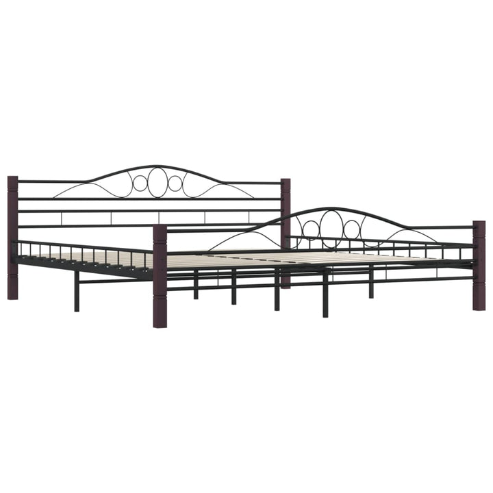 sengestel sort metal 180 x 200 cm