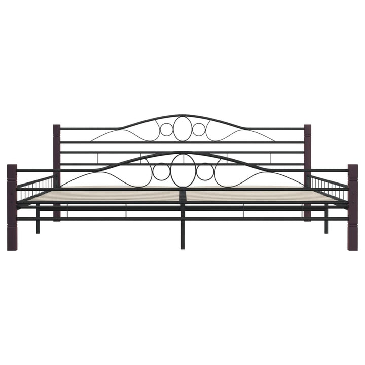 sengestel sort metal 180 x 200 cm