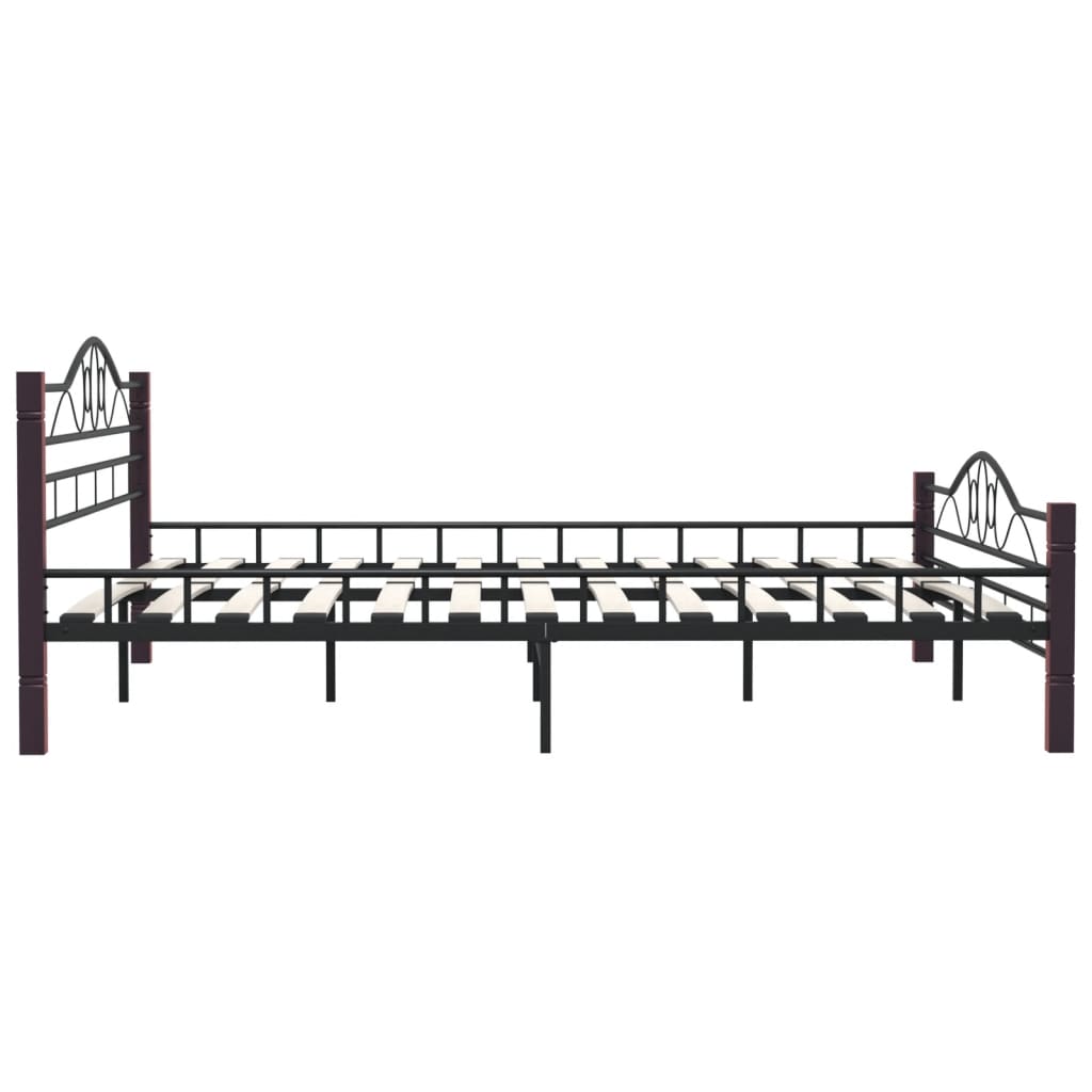 sengestel sort metal 180 x 200 cm