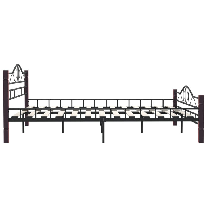 sengestel sort metal 180 x 200 cm