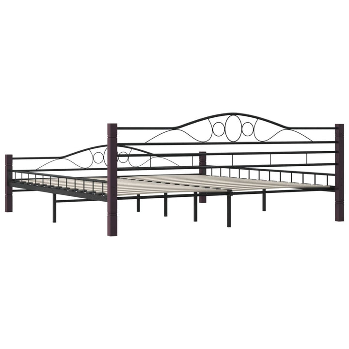 sengestel sort metal 180 x 200 cm
