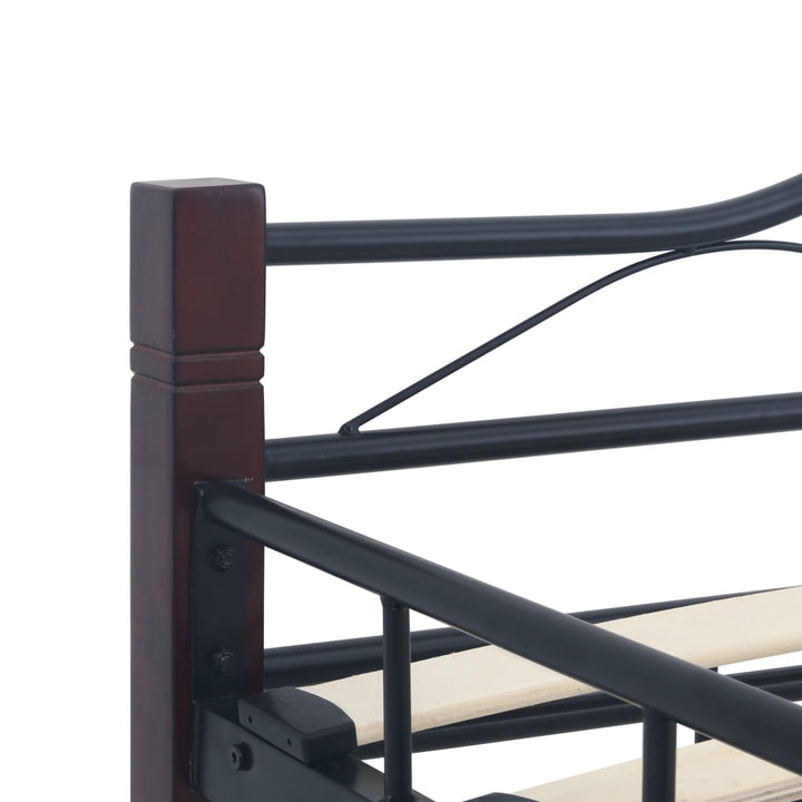 sengestel sort metal 180 x 200 cm