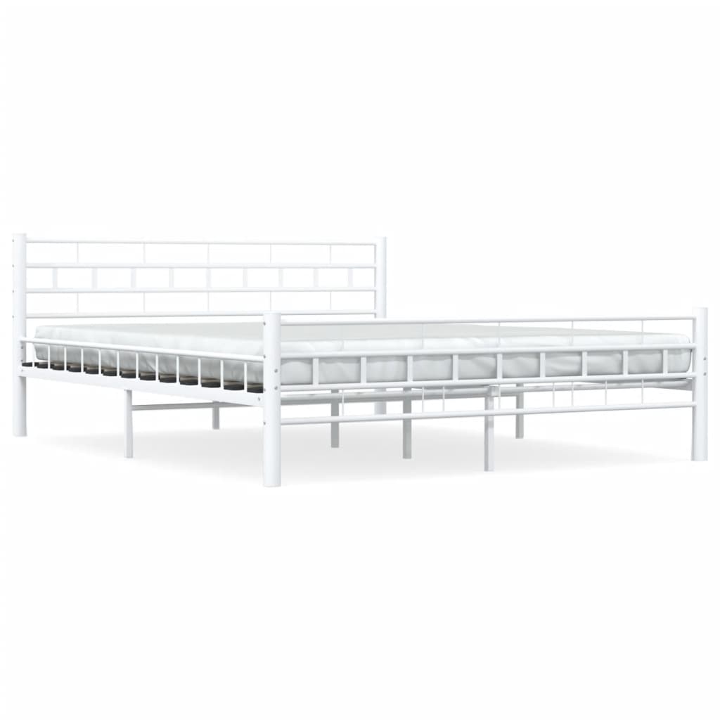 sengestel 160 x 200 cm metal hvid