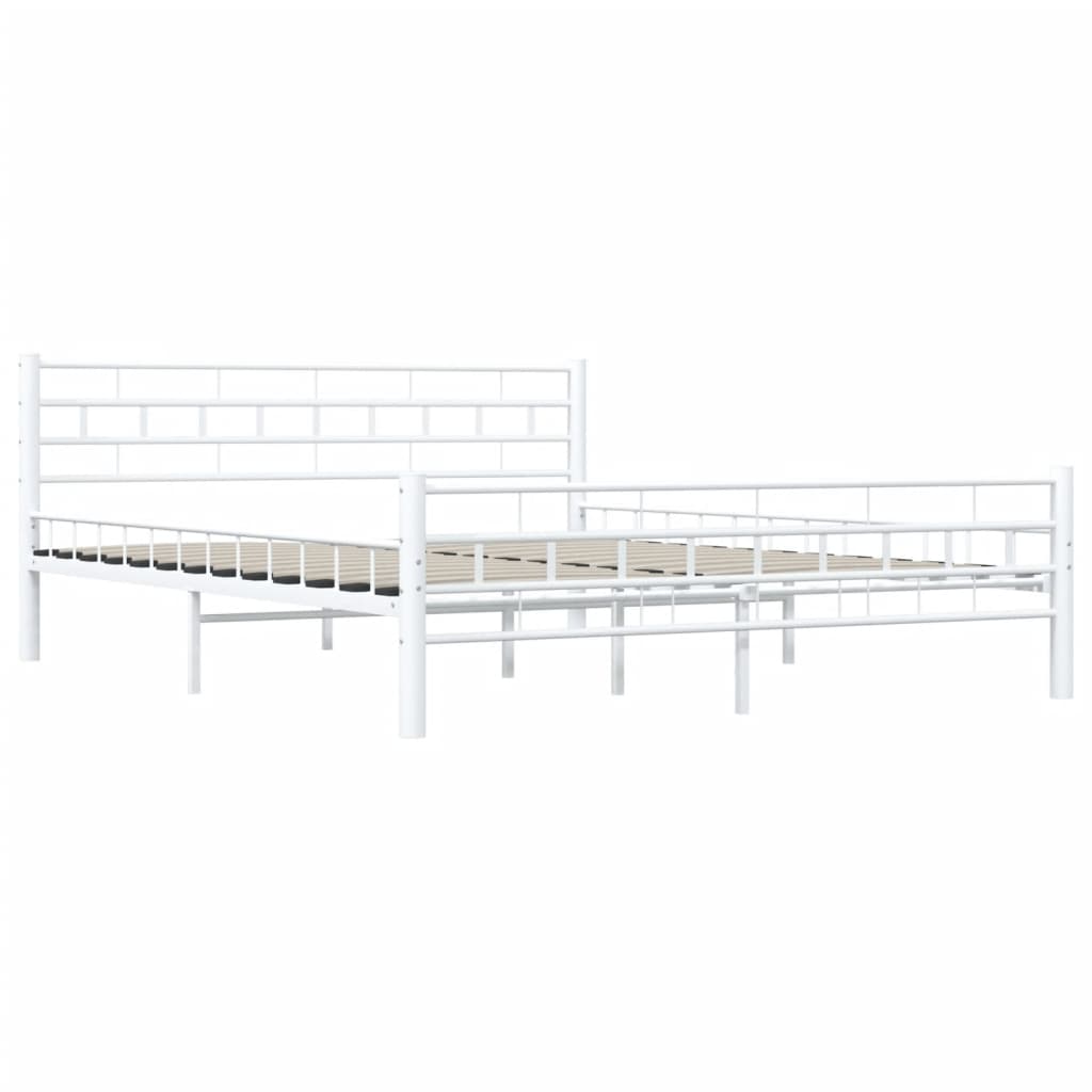 sengestel 160 x 200 cm metal hvid