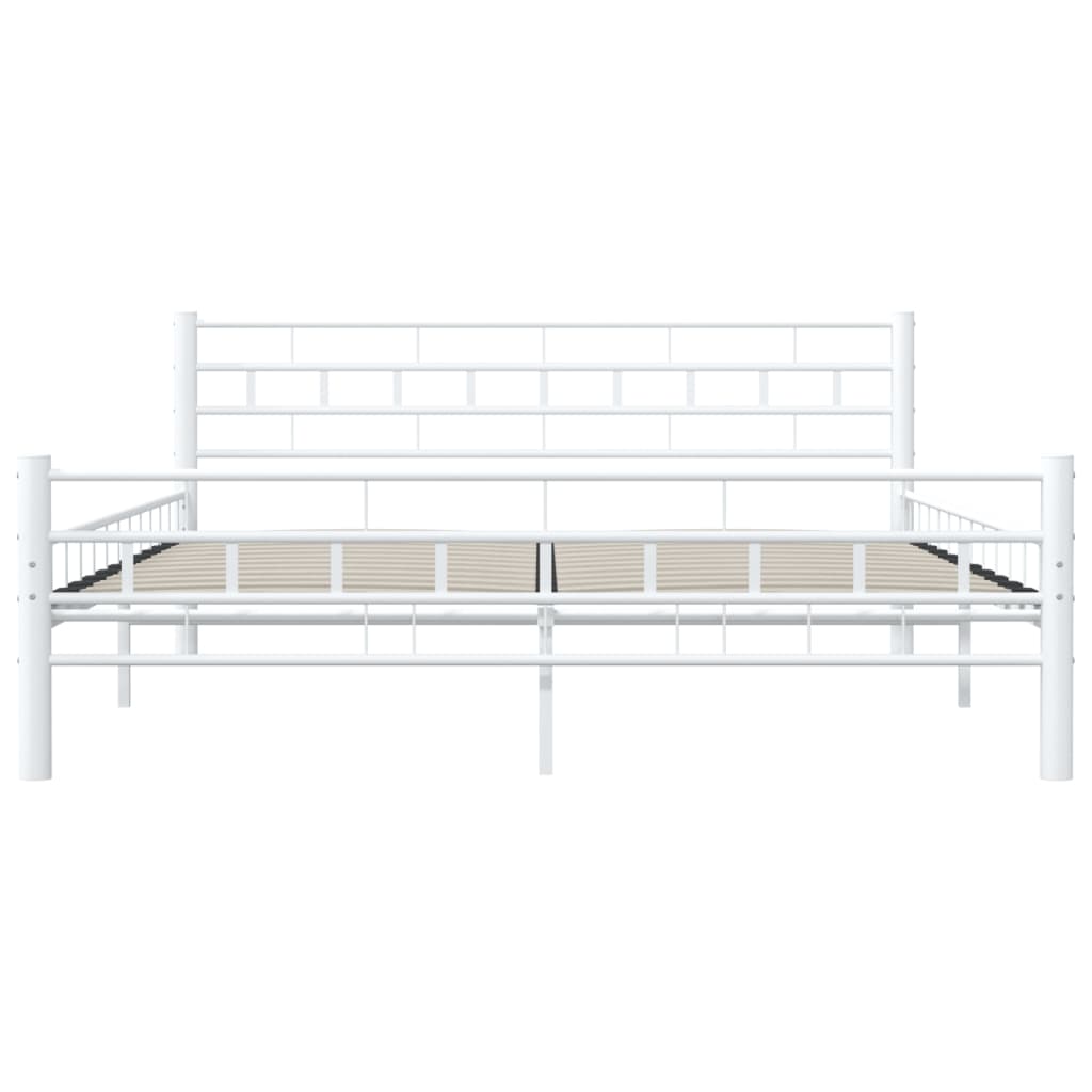 sengestel 160 x 200 cm metal hvid