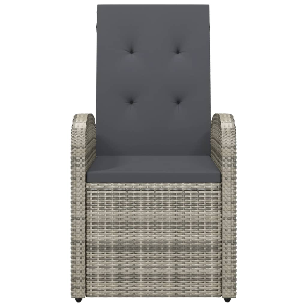 havelænestole 2 stk. med hynder polyrattan grå
