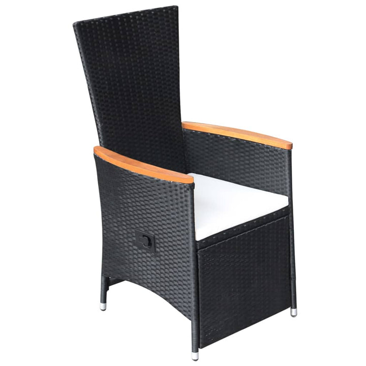 havelænestole 2 stk. med hynder polyrattan sort