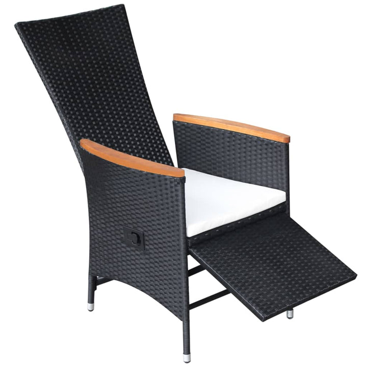 havelænestole 2 stk. med hynder polyrattan sort
