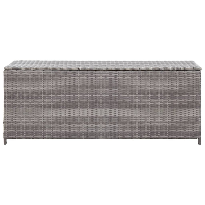 opbevaringskasse til haven 120x50x60 cm polyrattan grå