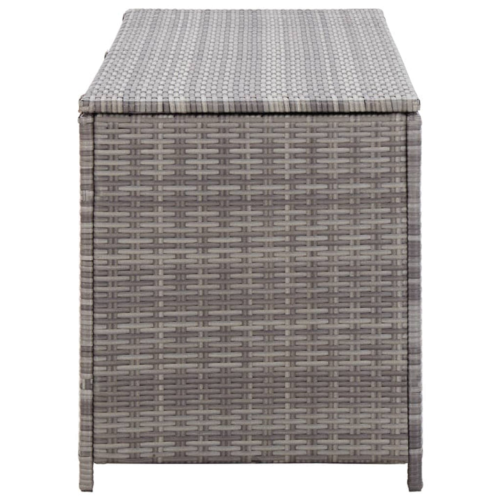 opbevaringskasse til haven 120x50x60 cm polyrattan grå