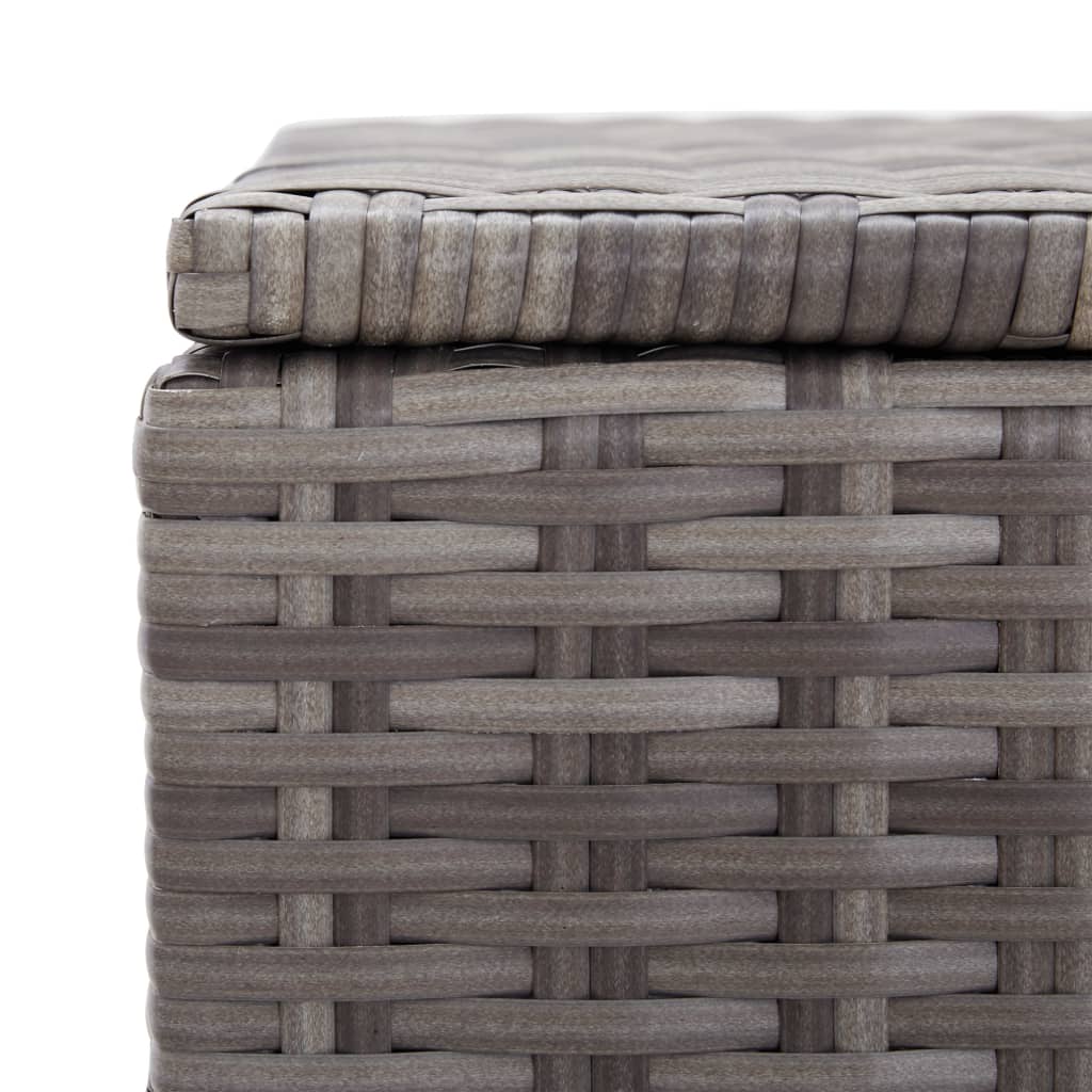 opbevaringskasse til haven 120x50x60 cm polyrattan grå