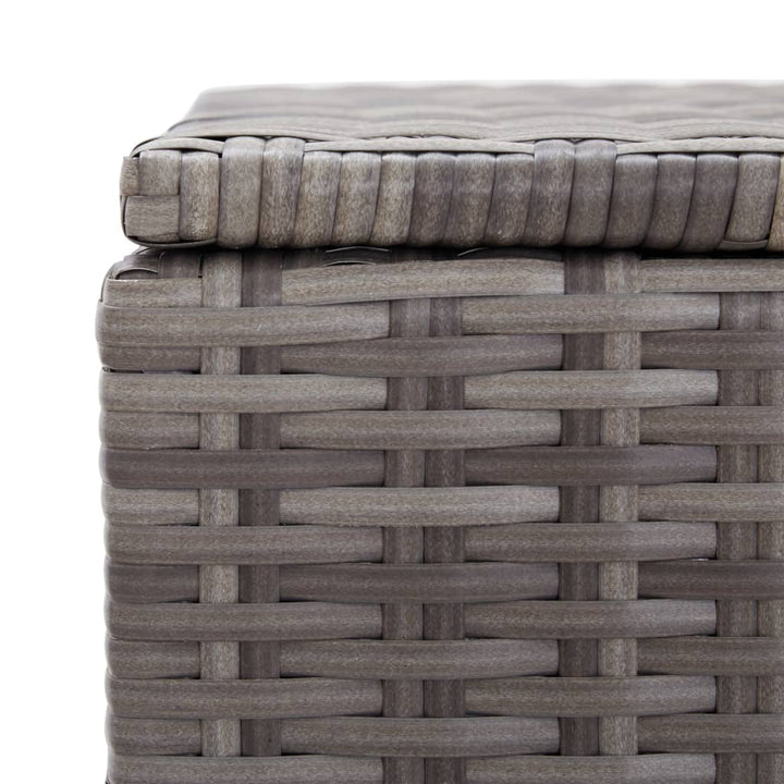 opbevaringskasse til haven 120x50x60 cm polyrattan grå
