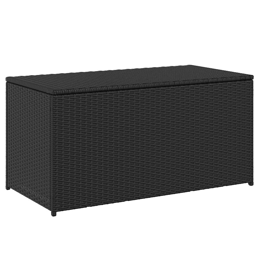 opbevaringskasse til haven 100x50x50 cm polyrattan sort