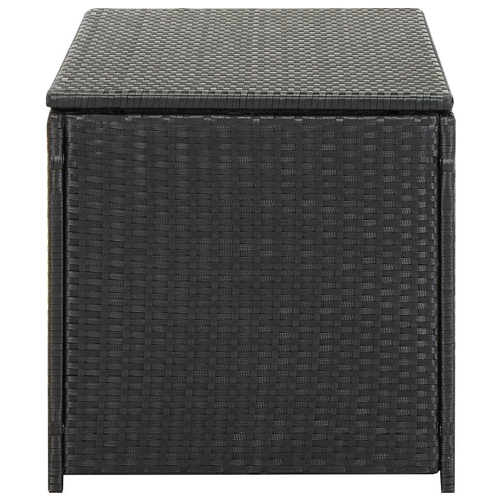opbevaringskasse til haven 100x50x50 cm polyrattan sort