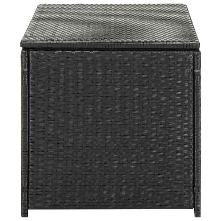 opbevaringskasse til haven 100x50x50 cm polyrattan sort