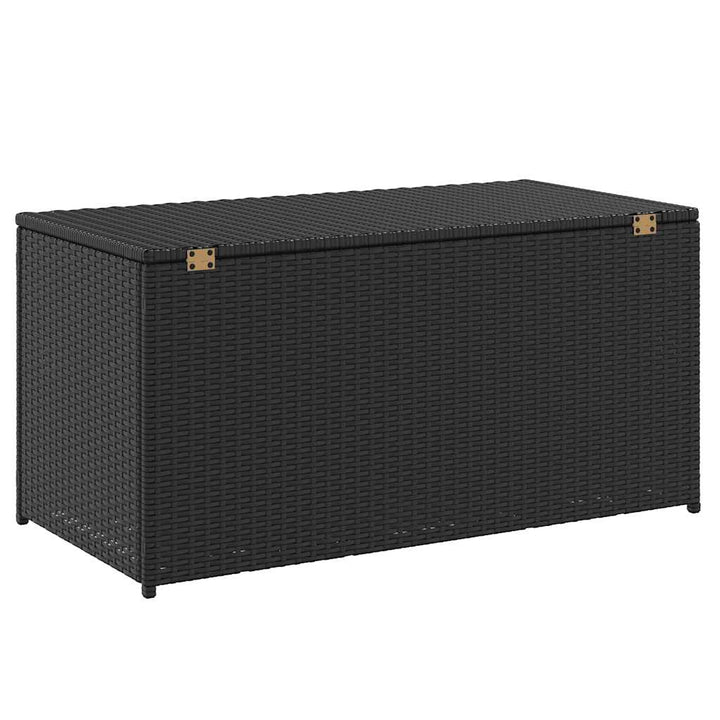 opbevaringskasse til haven 100x50x50 cm polyrattan sort