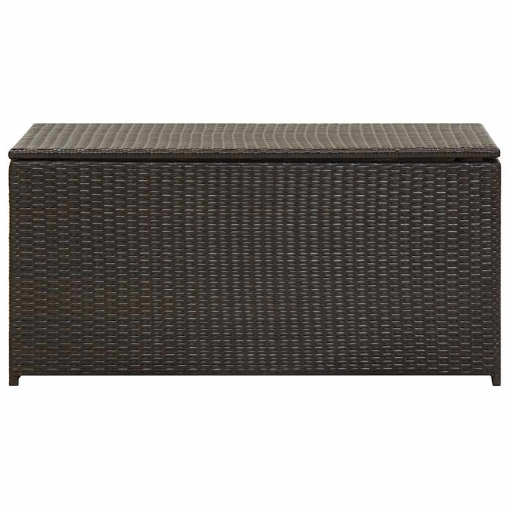 opbevaringskasse til haven 100x50x50 cm polyrattan brun