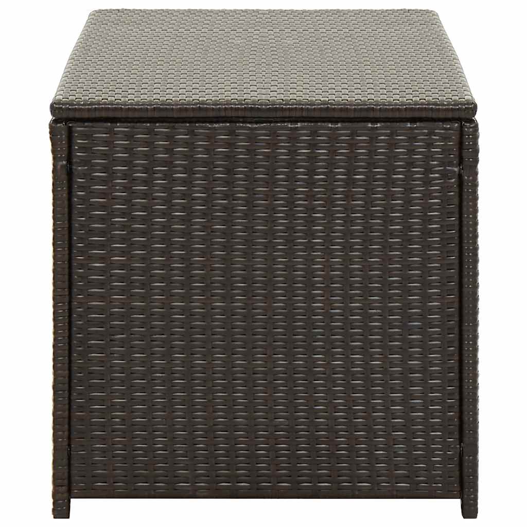 opbevaringskasse til haven 100x50x50 cm polyrattan brun