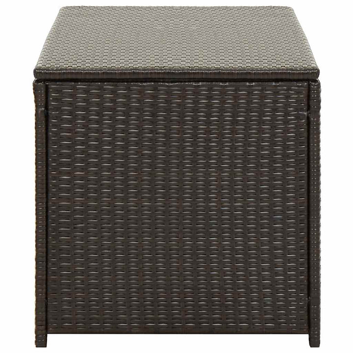 opbevaringskasse til haven 100x50x50 cm polyrattan brun