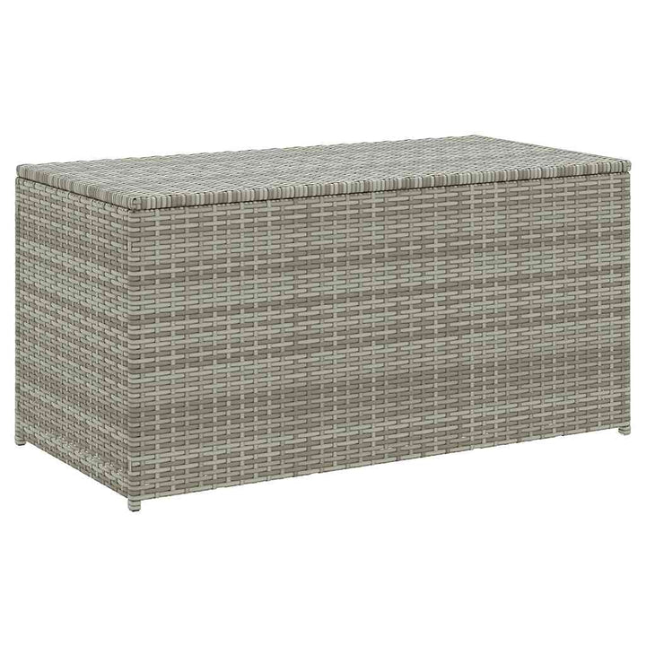opbevaringskasse til haven 100x50x50 cm polyrattan grå