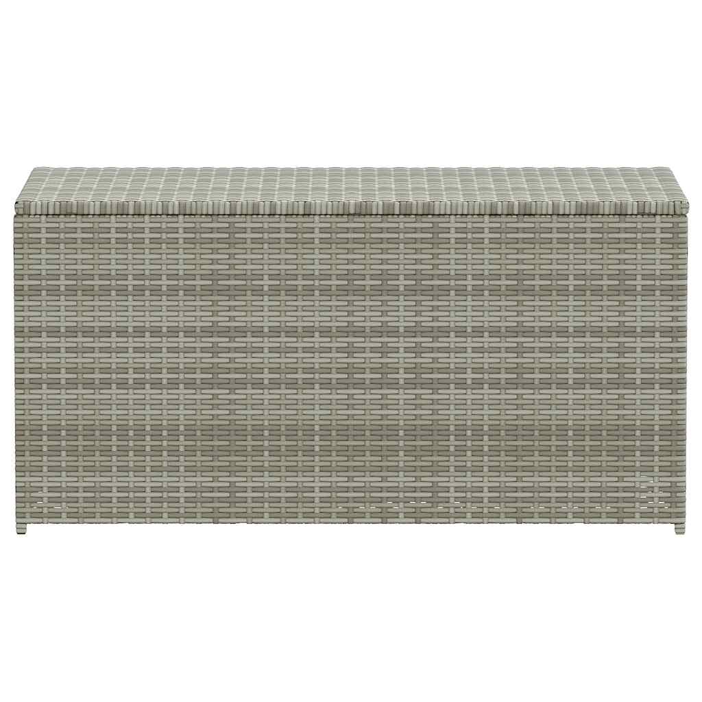 opbevaringskasse til haven 100x50x50 cm polyrattan grå