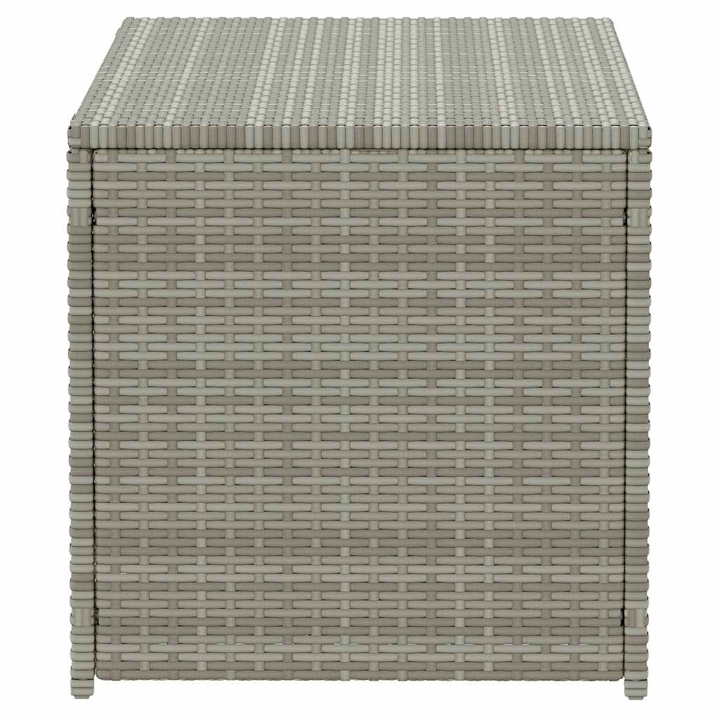 opbevaringskasse til haven 100x50x50 cm polyrattan grå