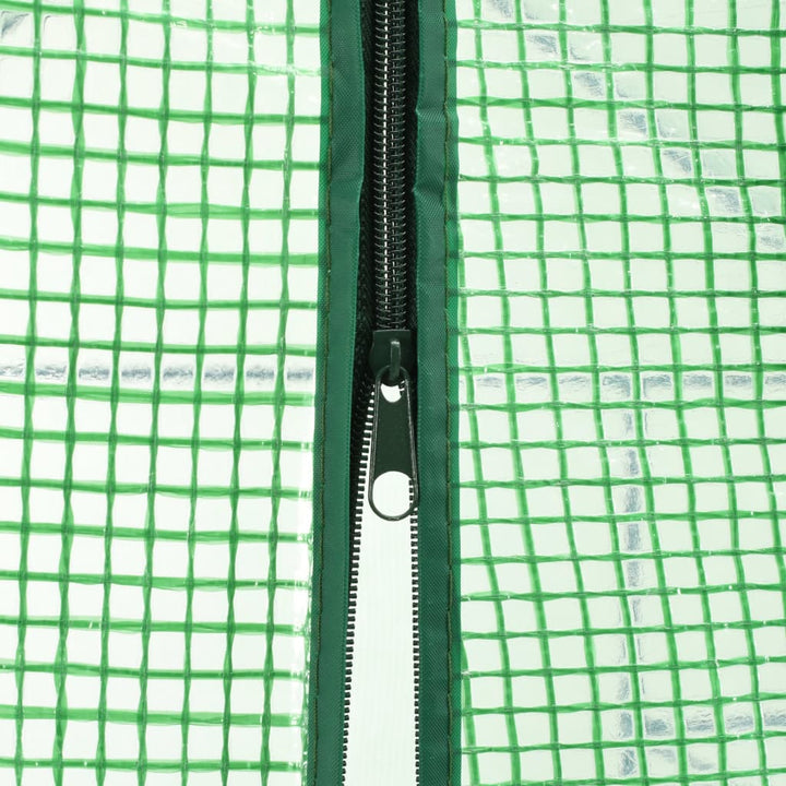 drivhus med 12 hylder 143 x 214 x 196 cm stål