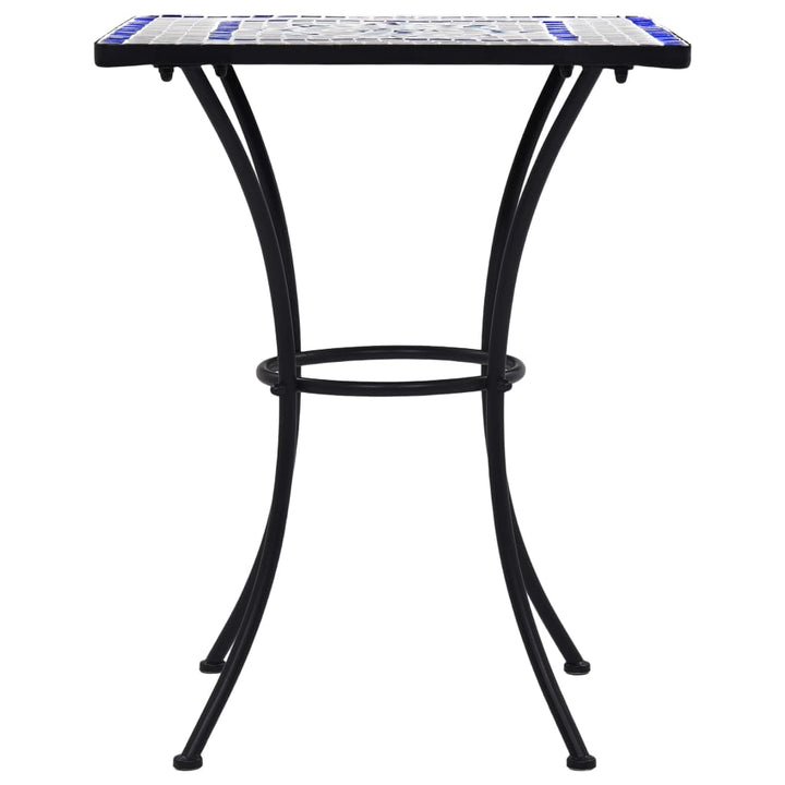 bistrobord med mosaikdesign 60 cm keramisk blå og hvid