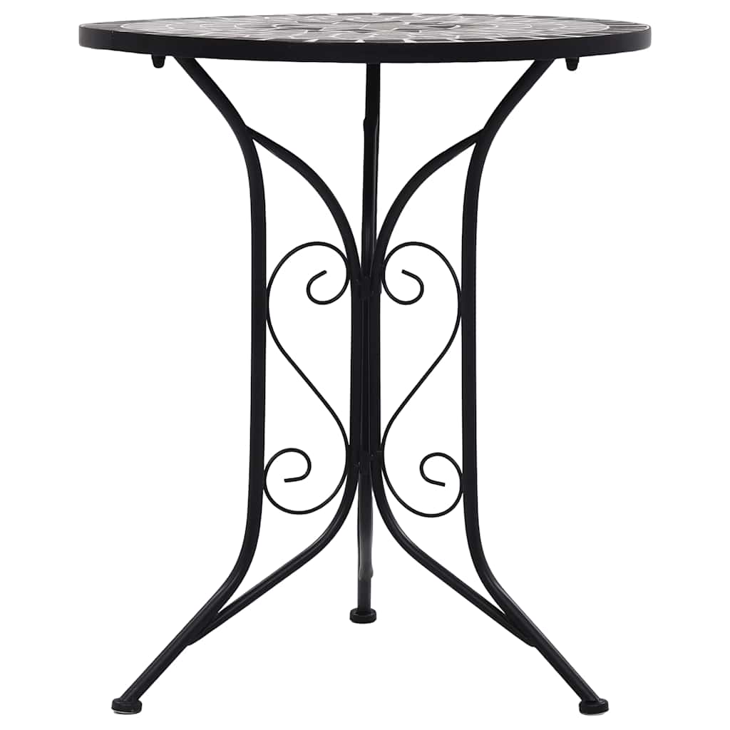 bistrobord med mosaikdesign 60 cm keramisk grå