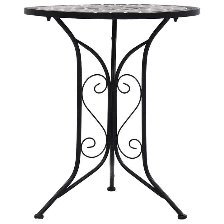 bistrobord med mosaikdesign 60 cm keramisk grå