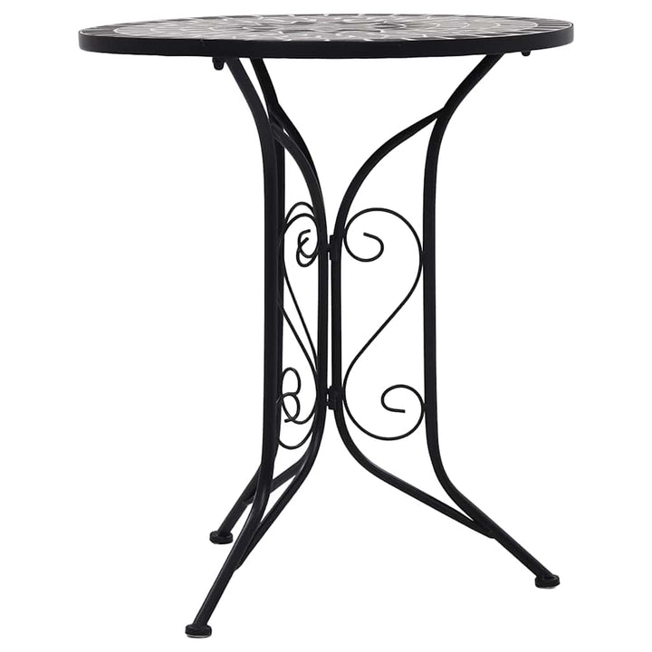 bistrobord med mosaikdesign 60 cm keramisk grå