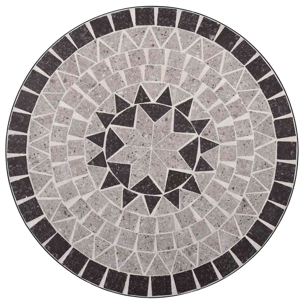 bistrobord med mosaikdesign 60 cm keramisk grå
