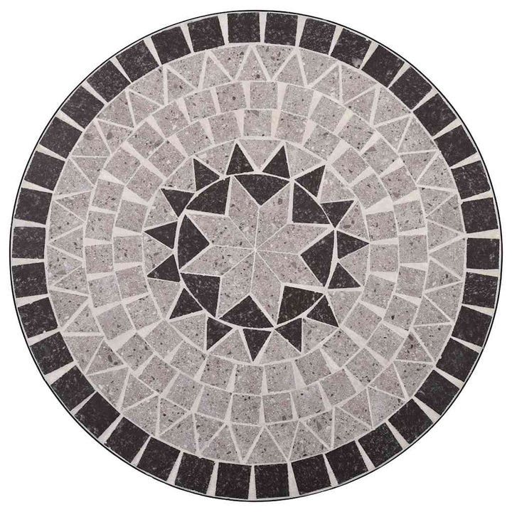 bistrobord med mosaikdesign 60 cm keramisk grå