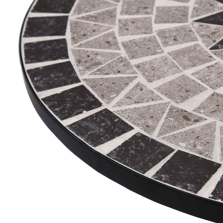 bistrobord med mosaikdesign 60 cm keramisk grå