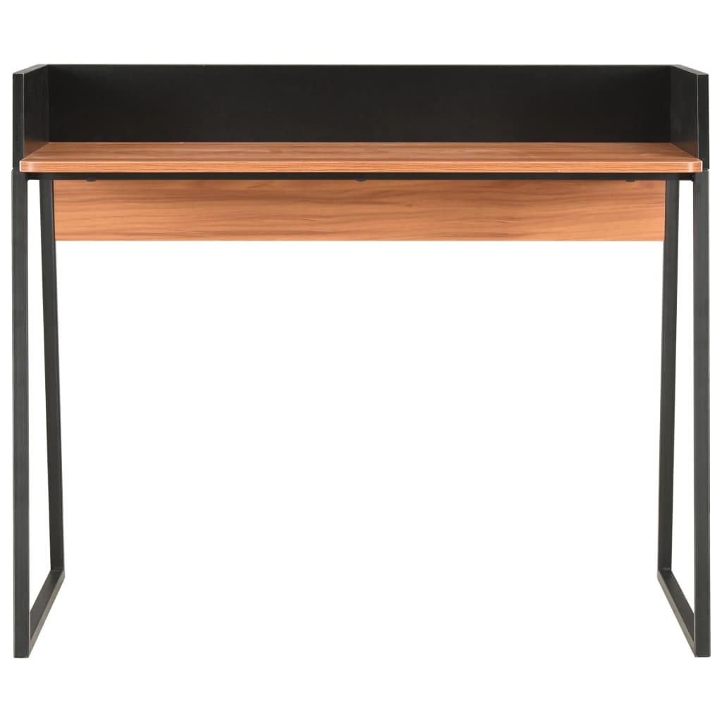 skrivebord 90x60x88 cm sort og brun