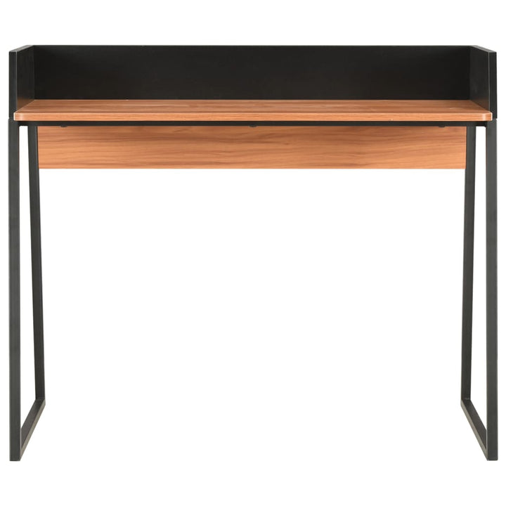 skrivebord 90x60x88 cm sort og brun