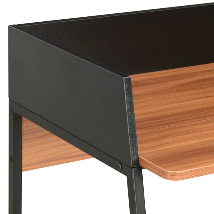 skrivebord 90x60x88 cm sort og brun